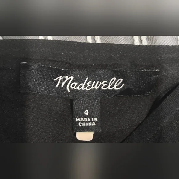 Madewell Black Silk Jumpsuit Size 4 - Picture 4 of 8